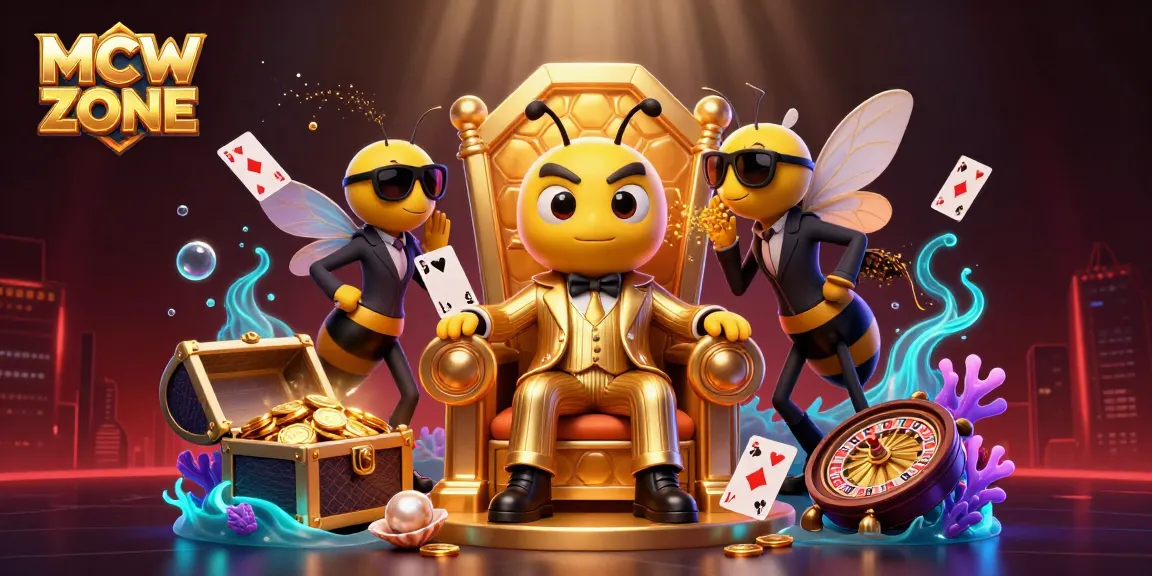 Experience winning strategies at MCW ZONE with a dynamic casino scene showcasing vibrant characters and elements.