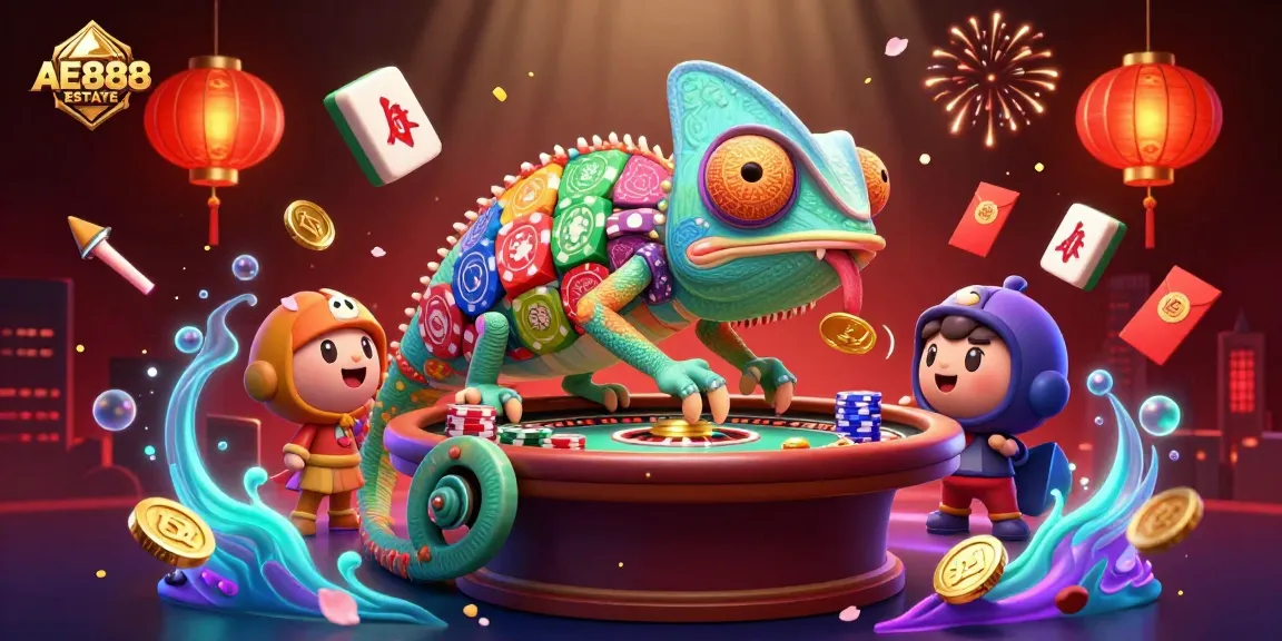 Experience the thrilling gameplay at AE888 ESTATE with vibrant scenes capturing exciting casino atmospheres.